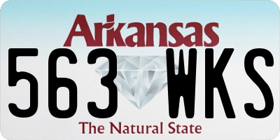 AR license plate 563WKS