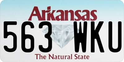 AR license plate 563WKU