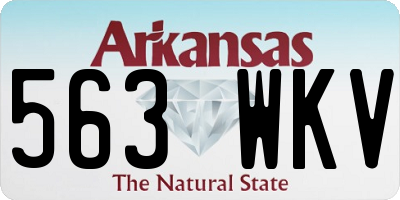 AR license plate 563WKV