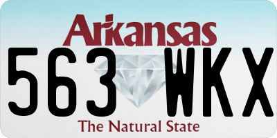 AR license plate 563WKX