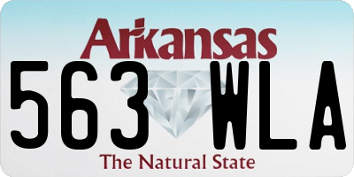 AR license plate 563WLA