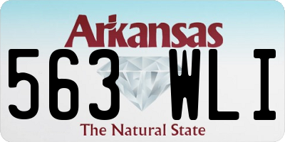 AR license plate 563WLI