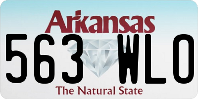 AR license plate 563WLO