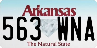 AR license plate 563WNA