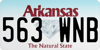 AR license plate 563WNB