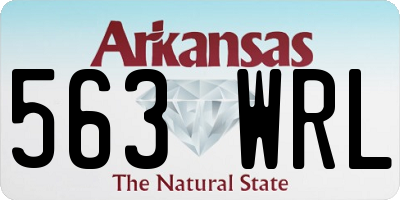 AR license plate 563WRL