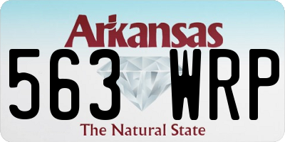 AR license plate 563WRP