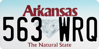AR license plate 563WRQ