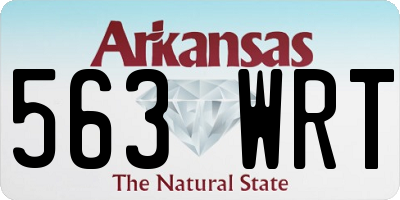 AR license plate 563WRT