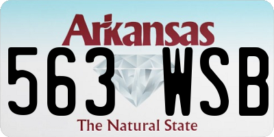 AR license plate 563WSB