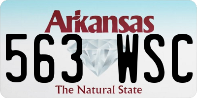 AR license plate 563WSC