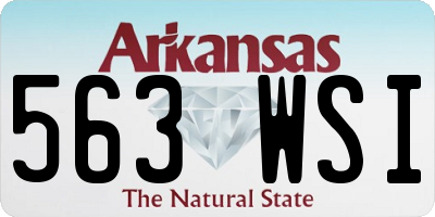 AR license plate 563WSI