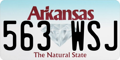 AR license plate 563WSJ