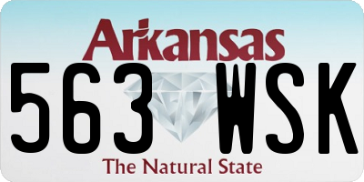 AR license plate 563WSK