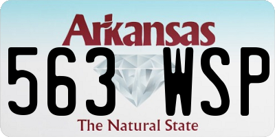 AR license plate 563WSP