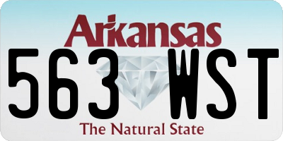 AR license plate 563WST