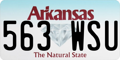 AR license plate 563WSU