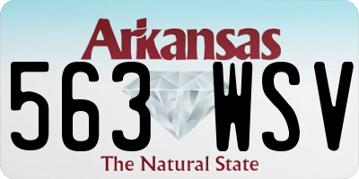 AR license plate 563WSV
