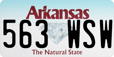 AR license plate 563WSW