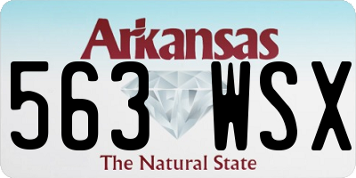 AR license plate 563WSX