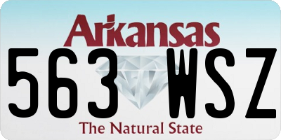 AR license plate 563WSZ
