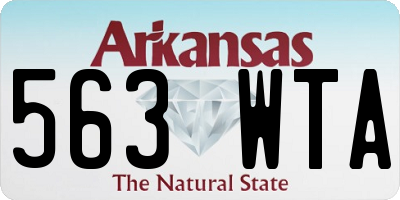 AR license plate 563WTA