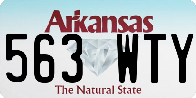 AR license plate 563WTY