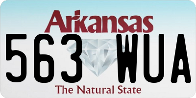 AR license plate 563WUA