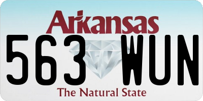 AR license plate 563WUN