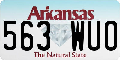 AR license plate 563WUO