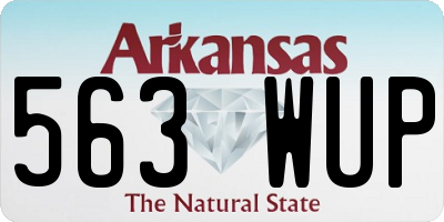 AR license plate 563WUP