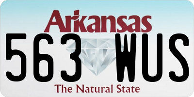AR license plate 563WUS