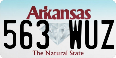 AR license plate 563WUZ