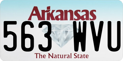 AR license plate 563WVU