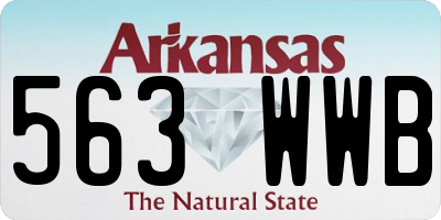 AR license plate 563WWB