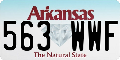 AR license plate 563WWF