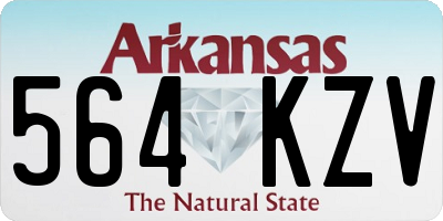 AR license plate 564KZV