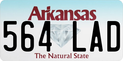 AR license plate 564LAD