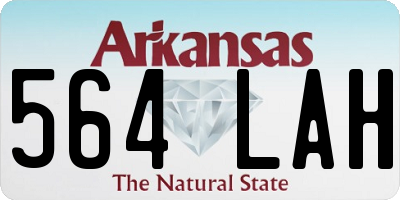 AR license plate 564LAH
