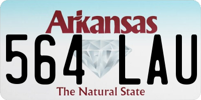 AR license plate 564LAU