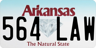 AR license plate 564LAW
