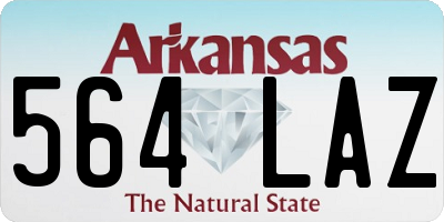 AR license plate 564LAZ