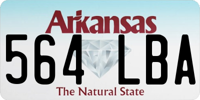AR license plate 564LBA