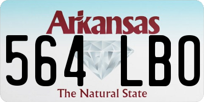 AR license plate 564LBO