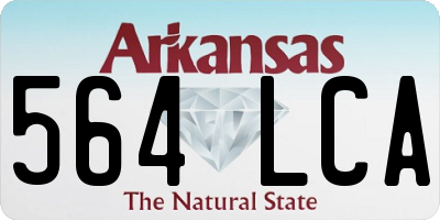 AR license plate 564LCA
