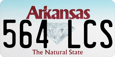 AR license plate 564LCS