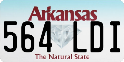 AR license plate 564LDI