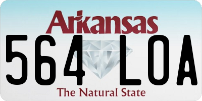 AR license plate 564LOA
