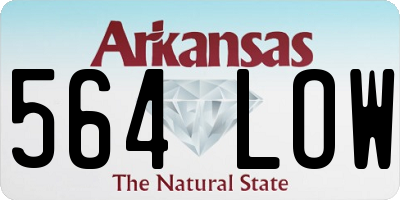 AR license plate 564LOW