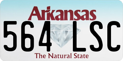 AR license plate 564LSC